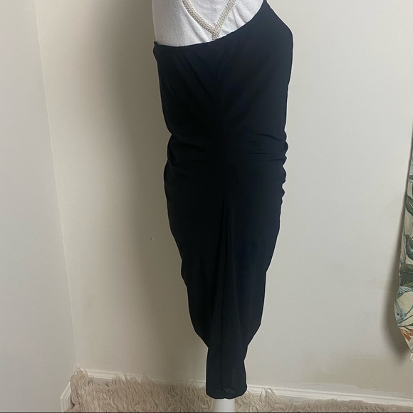 NWT Fashion Nova XL Party Dress Black Strapless New Years Eve Club Dance Sexy - Picture 11 of 12